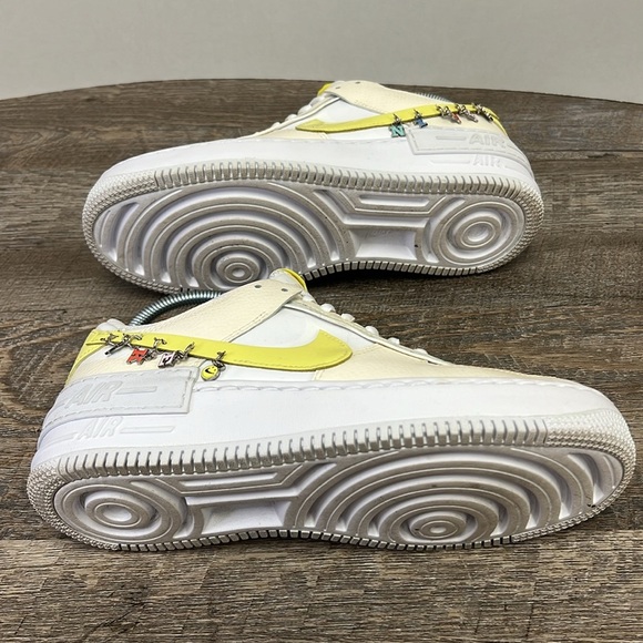 Nike Air Force 1 Shadow SE 'Pale Ivory Light Zitron' DJ5197-100 Size 9 - Picture 8 of 9